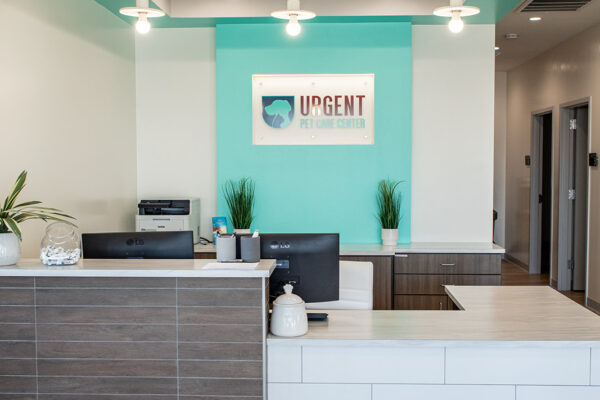 Urgent Pet Care Center veterinary clinic front desk and receiving area - Veterinarian Edmond